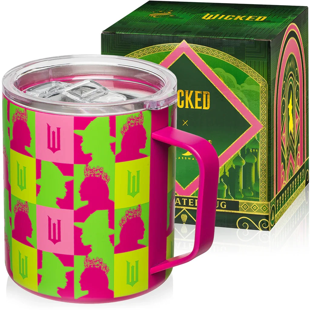 Wicked x Dragon Glassware Pink Logo Stainless Steel Camp Mug