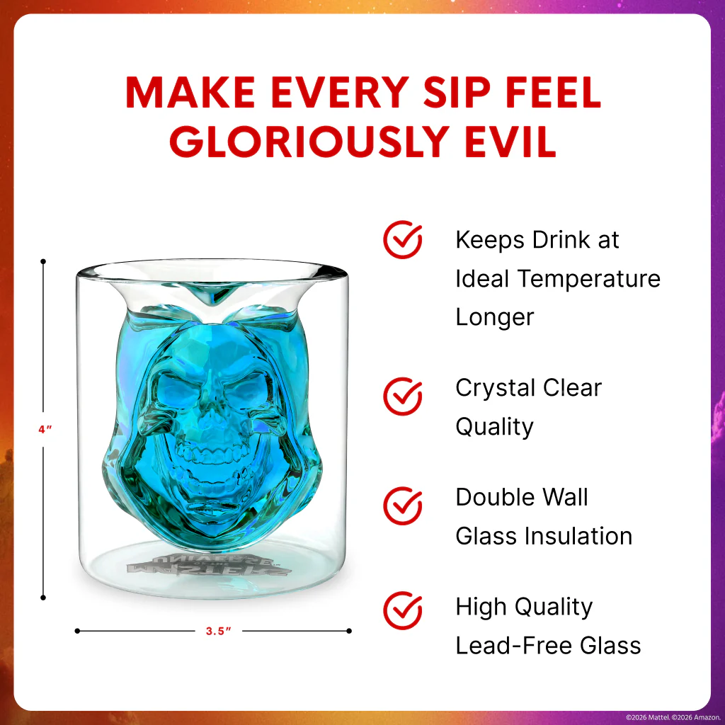Masters of the Universe x Dragon Glassware Skeletor Drinking Glasses - Image 5