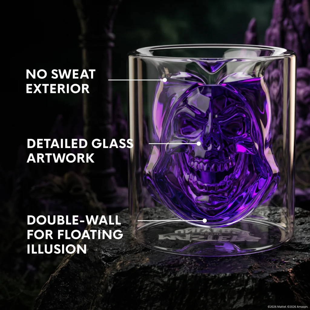 Masters of the Universe x Dragon Glassware Skeletor Drinking Glasses - Image 6
