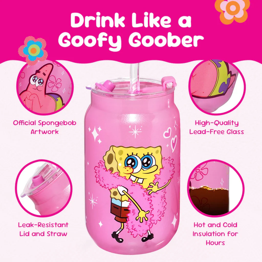 SpongeBob SquarePants SpongeBob & Patrick Drinking Glasses - Image 3