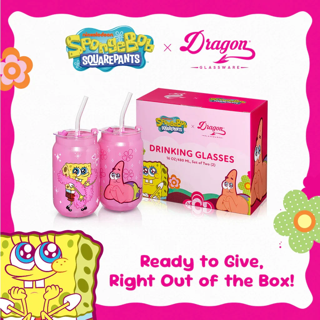 SpongeBob SquarePants SpongeBob & Patrick Drinking Glasses - Image 4