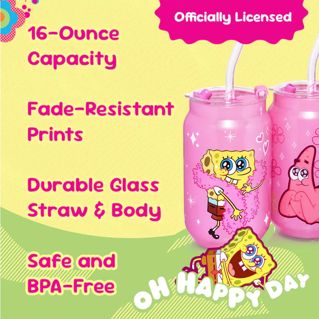 SpongeBob SquarePants SpongeBob & Patrick Drinking Glasses - Image 5