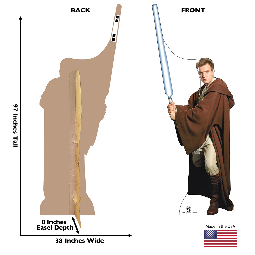Star Wars 25th Anniversary The Phantom Menace Obi-Wan Kenobi™ Standee - Image 3