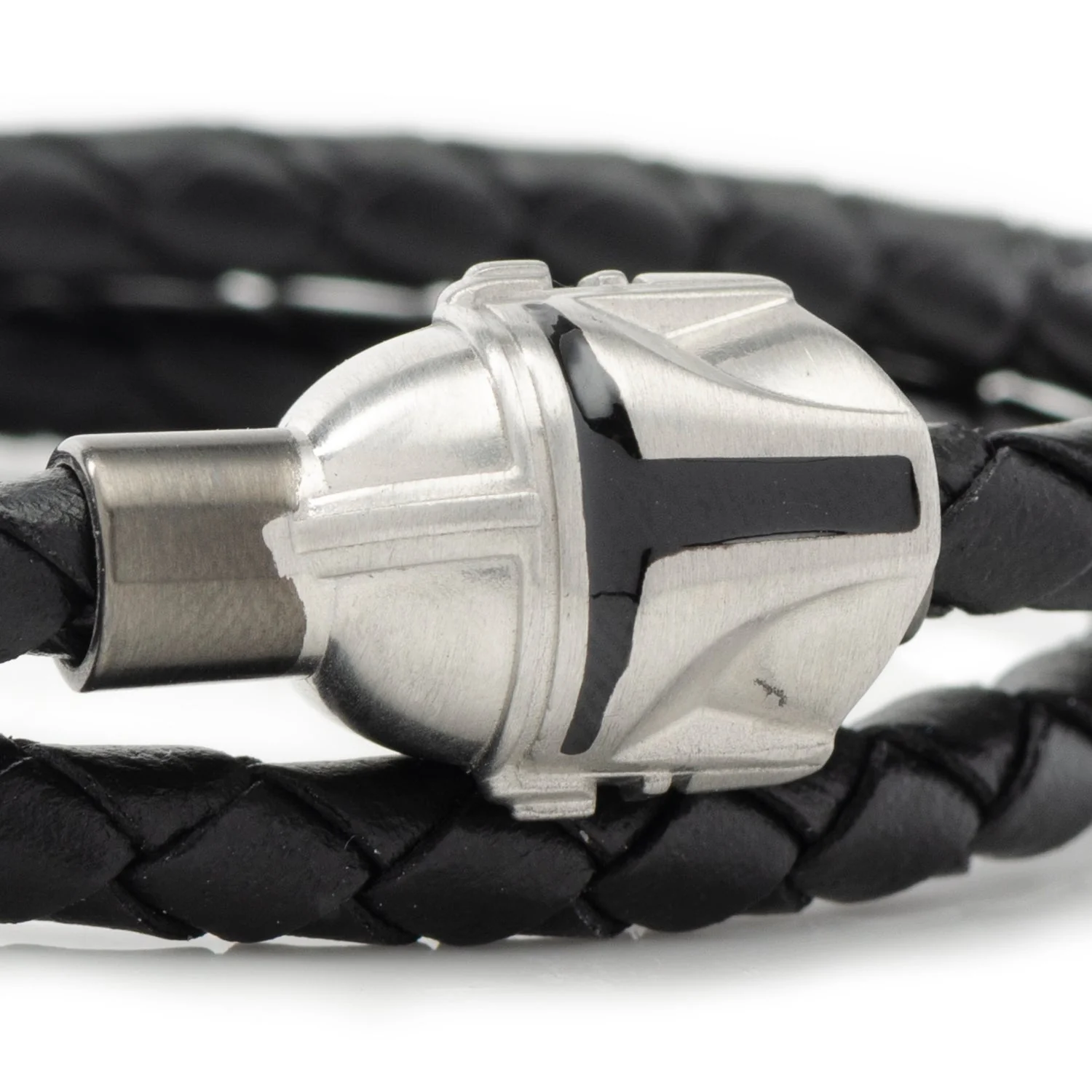 Star Wars Mandalorian Helmet Double Wrap Bracelet - Image 3
