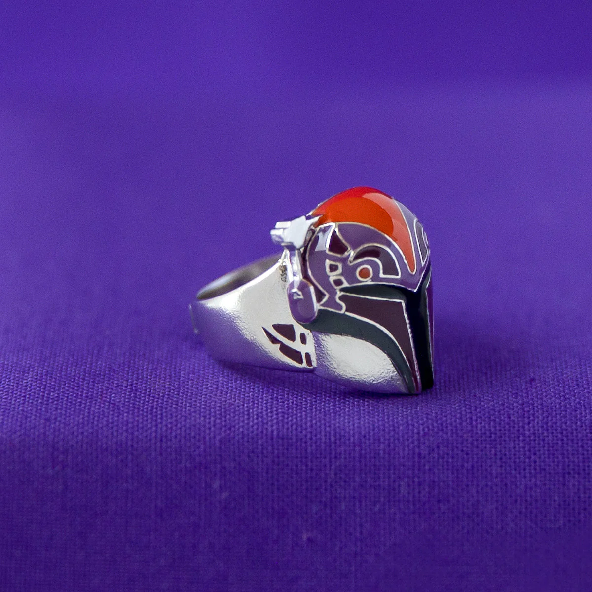 Star Wars x RockLove Sabine Wren Helmet Sterling Silver Ring - Image 6